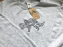 Load image into Gallery viewer, Embroidered Triceratops Dinosaur Sweatshirt