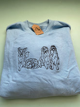 Load image into Gallery viewer, Imperfect golden retriever  Sweatshirt - Size M/ SKY BLUE