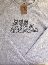 Load image into Gallery viewer, Embroidered GSD Sweatshirt - for German Shepherd/ Alsatian Lovers