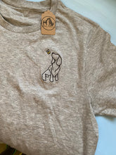 Load image into Gallery viewer, Spaniel Outline T-shirt - embroidered spaniel organic tee for dog lovers and owners
