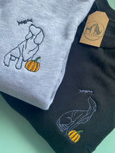 Load image into Gallery viewer, Embroidered Dog Breed Halloween Sweatshirt / t-shirt - multiple breeds available.
