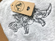 Load image into Gallery viewer, Embroidered Triceratops Dinosaur Sweatshirt