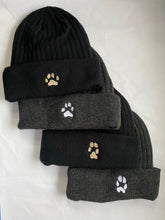 Load image into Gallery viewer, Custom Paw Print Beanie Hat- For dog and cat lovers and owners