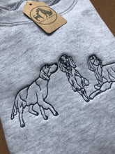 Load image into Gallery viewer, Embroidered Setter Sweatshirt- For Irish red setter, Gordon setter and English setter owners
