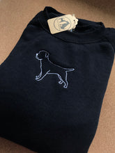 Load image into Gallery viewer, Embroidered Border Terrier Silhouette Sweatshirt- Gifts for Terrier lovers and owners
