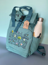 Load image into Gallery viewer, Spring Dogs Backpack for Dog Lovers and Owners- colourful embroidered compact rucksack for your adventures