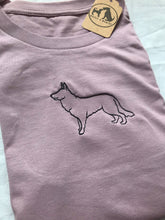 Load image into Gallery viewer, Embroidered GSD T-shirt - Gifts for german shepherd / Alsatian lovers and owners