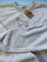 Load image into Gallery viewer, Embroidered GSD Silhouette Sweatshirt- Gifts for German Shepherd Dog lovers and owners