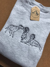 Load image into Gallery viewer, Embroidered Setter Sweatshirt- For Irish red setter, Gordon setter and English setter owners