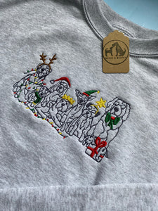 Christmas Dogs Sweatshirt - Festive dogs sweater for dog lovers