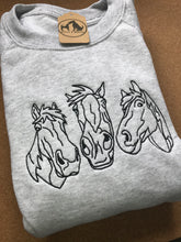 Load image into Gallery viewer, Embroidered Horse Sweatshirt - Gifts for horse lovers and riders