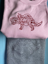 Load image into Gallery viewer, SAMPLE- DINOSAUR TRICERATOPS SWEATSHIRT - L& M