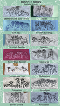 Load image into Gallery viewer, Doodle Dogs Breed Backpack for Dog Lovers and Owners- colourful embroidered compact rucksack for your adventures