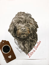 Load image into Gallery viewer, Custom Hand Drawn Pet Portrait - Head and Bust Only