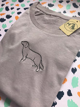 Load image into Gallery viewer, Embroidered Golden Retriever T-shirt - Gifts for goldie lovers and owners