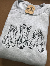 Load image into Gallery viewer, Embroidered Horse Sweatshirt - Gifts for horse lovers and riders