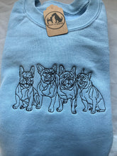 Load image into Gallery viewer, Embroidered French Bulldog Sweatshirt- Gifts for Frenchie lovers