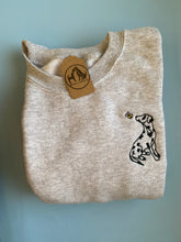 Load image into Gallery viewer, Spring Dalmatian Outline Sweatshirt - Gifts sporty dog owners and lovers.
