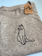 Load image into Gallery viewer, Cat Organic T-shirt- Gifts for cat lovers and owners.