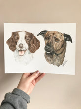 Load image into Gallery viewer, Custom Hand Drawn Pet Portrait - Head and Bust Only