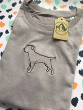 Load image into Gallery viewer, Embroidered Border Terrier T-Shirt - Gifts for terrier lovers and owners