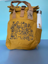 Load image into Gallery viewer, Dog Club Backpack for Dog Lovers and Owners- colourful embroidered compact rucksack  for your adventures