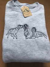 Load image into Gallery viewer, Embroidered Setter Sweatshirt- For Irish red setter, Gordon setter and English setter owners