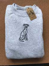Load image into Gallery viewer, Embroidered Sighthound Sweatshirt- Gifts for Whippet, greyhound, galgo, lurcher lovers and owners