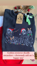 Load image into Gallery viewer, *ADD ON ITEM* add Santa hat/ reindeer antlers/ fairy lights to any of our silhouette style, doodle dogs and custom pieces!