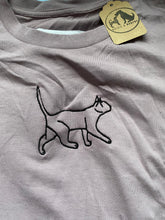 Load image into Gallery viewer, IMPERFECT- Cat T-shirt -XS-Lilac