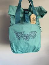 Load image into Gallery viewer, Custom Backpack for Dog Lovers and Owners- colourful embroidered recycled rucksack for your adventures