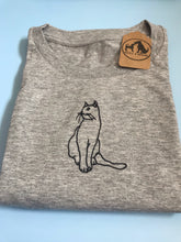 Load image into Gallery viewer, Cat Organic T-shirt- Gifts for cat lovers and owners.