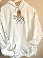 Load image into Gallery viewer, Embroidered T-Rex Hoodie for dinosaur lovers