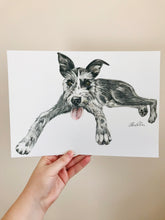 Load image into Gallery viewer, Personalised Pet Portrait- Coloured Pencil A4