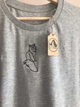 Load image into Gallery viewer, Embroidered Fluffy Cat Silhouette Sweatshirt- Gifts for Persian and rag doll Cat lovers and owners