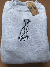 Load image into Gallery viewer, Embroidered Sighthound Sweatshirt- Gifts for Whippet, greyhound, galgo, lurcher lovers and owners