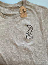 Load image into Gallery viewer, Spaniel Outline T-shirt - embroidered spaniel organic tee for dog lovers and owners