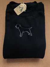 Load image into Gallery viewer, Embroidered Border Terrier Silhouette Sweatshirt- Gifts for Terrier lovers and owners