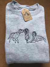 Load image into Gallery viewer, Embroidered Setter Sweatshirt- For Irish red setter, Gordon setter and English setter owners
