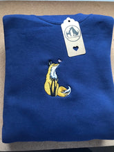 Load image into Gallery viewer, Fox and Butterfly Embroidered Sweatshirt for Fox Lovers