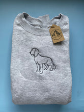 Load image into Gallery viewer, Embroidered Spaniel Silhouette Sweatshirt- Gifts for Cocker spaniel lovers and owners