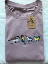 Load image into Gallery viewer, British Garden Birds T-shirt- Gifts for bird watchers and nature lovers