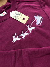 Load image into Gallery viewer, Embroidered Santa and Reindeer Sled Christmas Jumper