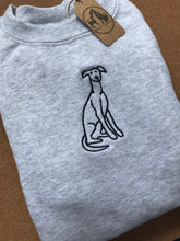 Load image into Gallery viewer, Embroidered Sighthound Sweatshirt- Gifts for Whippet, greyhound, galgo, lurcher lovers and owners