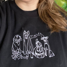 Load image into Gallery viewer, Halloween Dogs Embroidered sweatshirt - spooky dog costumes for Halloween lovers.