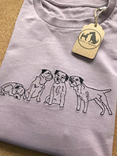 Load image into Gallery viewer, Embroidered Border Terrier T-Shirt- Organic cotton tee for dog lovers