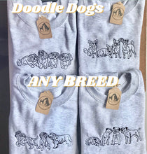Load image into Gallery viewer, Doodle dogs design Sweatshirt - ANY BREED