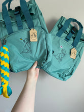 Load image into Gallery viewer, Spring Dog Breed Outline Backpack for Dog Lovers and Owners- colourful embroidered compact rucksack for your adventures