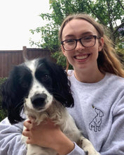 Load image into Gallery viewer, Spring Cocker Spaniel Outline Sweatshirt - Gifts for working cocker spaniel, water spaniel and alpine spaniel owners and lovers.