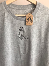Load image into Gallery viewer, Cat Organic T-shirt- Gifts for cat lovers and owners.